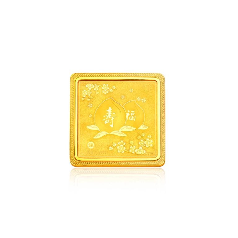 SK Jewellery Longevity Blessing 999 Pure Gold Bar 2g