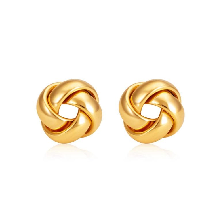 SK 916 LUMINOUS STUD GOLD EARRINGS FOR WOMEN