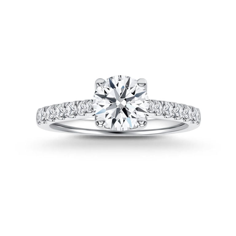 SK SOLITAIRE RING DIAMOND RING with lab grown diamonds in 18k white gold STAR CARAT TWINKLE