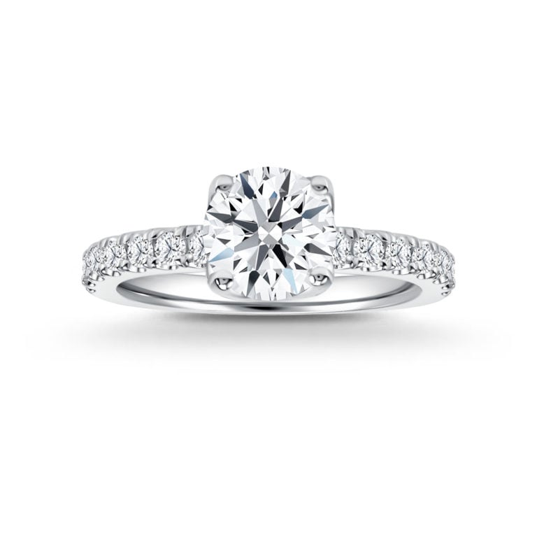 SK SOLITAIRE RING DIAMOND RING with lab grown diamond in 18k white gold STAR CARAT STARBUST