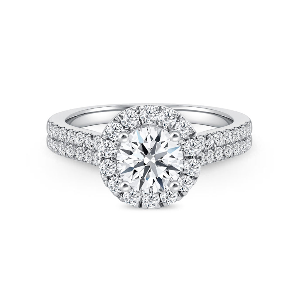 Star Carat Elegant Halo Diamond Ring