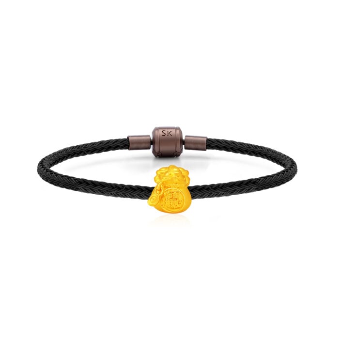 Moneybag of Ingots 999 Pure Gold Charm