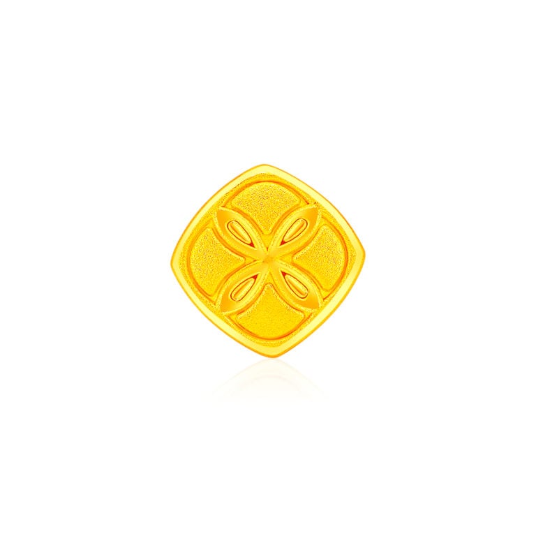 GEOMETRIC FLOWER 999 PURE GOLD CHARM BRACELET
