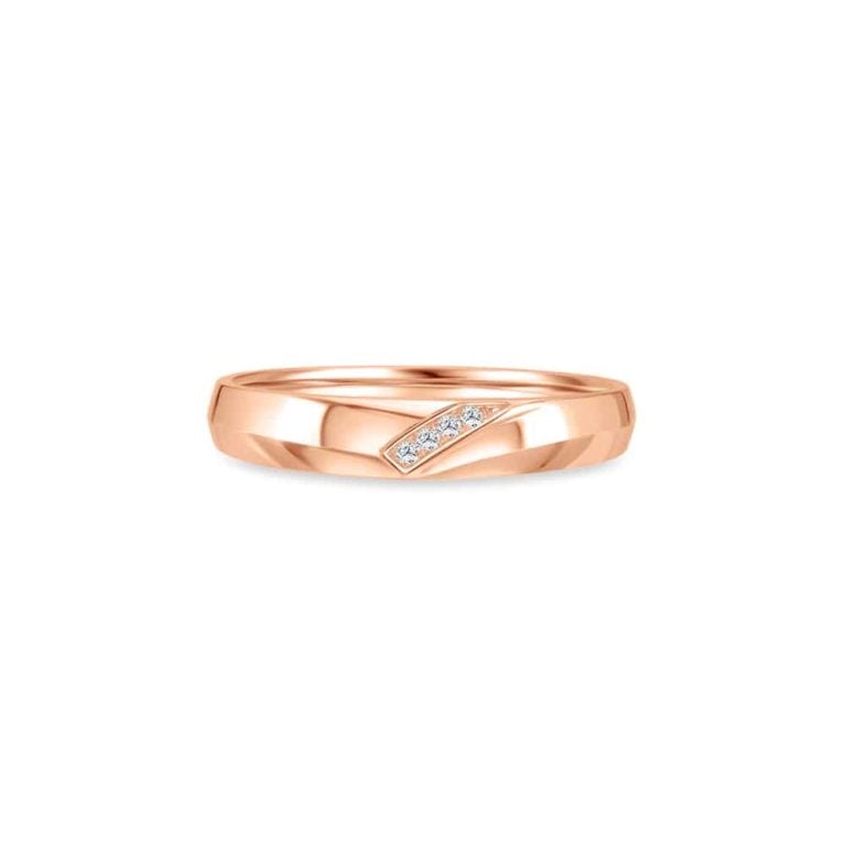 SK mens wedding rings made in 14k rose gold with diamonds gems