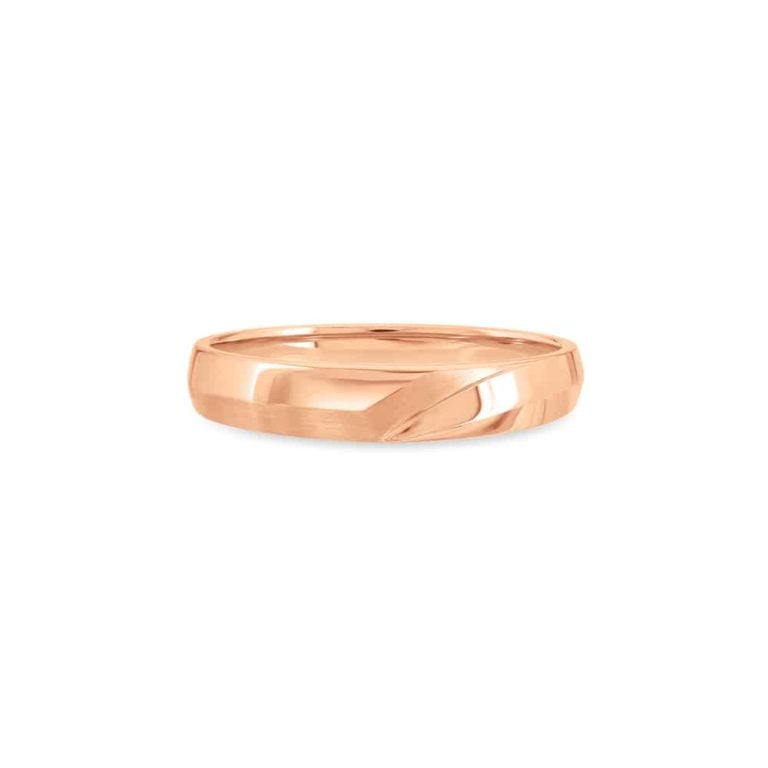 SK mens wedding rings in 14k rose gold with classic and timeless design