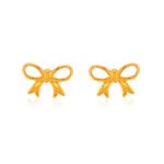 SK 916 CHEVELLE RIBBON STUD GOLD EARRINGS FOR WOMEN