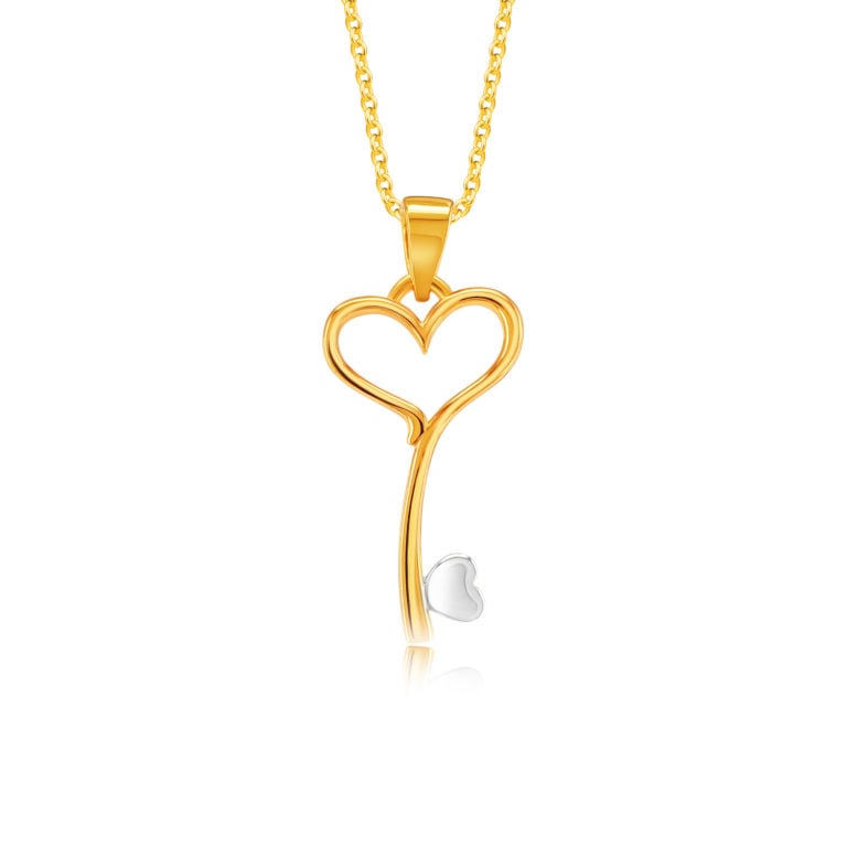 SK 916 LOVER KEY GOLD PENDANT & NECKLACE FOR WOMEN