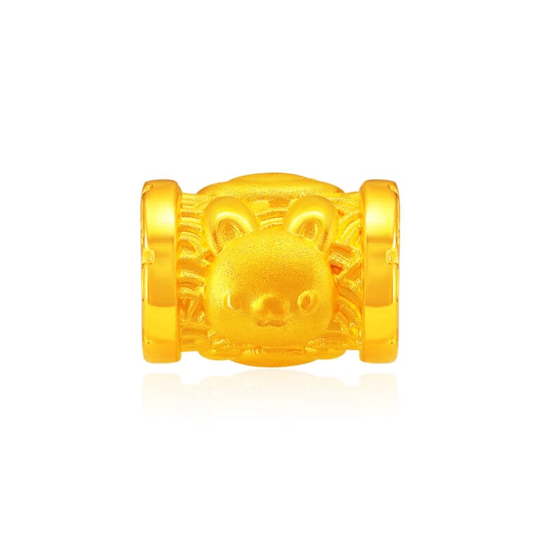 LUCKY ZODIAC 999 PURE GOLD RABBIT CHARM BRACELET