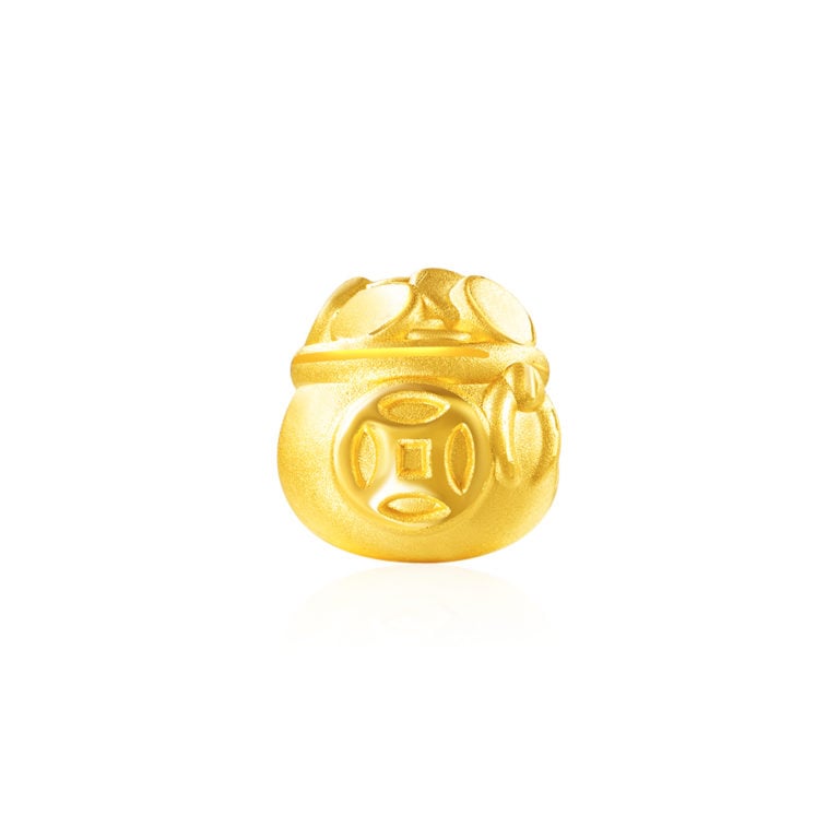 WEALTH POT 999 PURE GOLD CHARM BRACELET