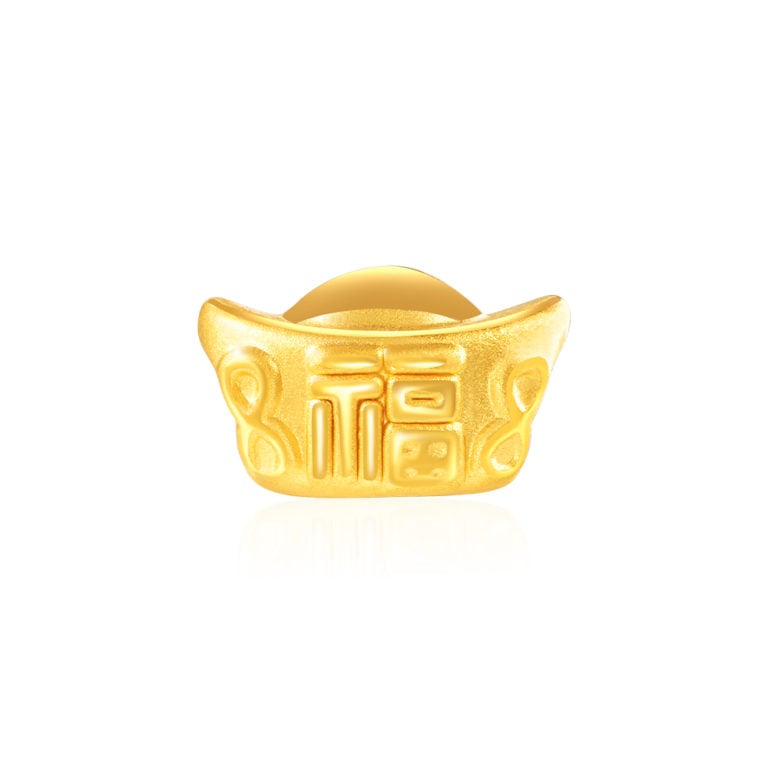 FORTUNE YUAN BAO 999 PURE GOLD CHARM BRACELET with Chinese Gold ingot design