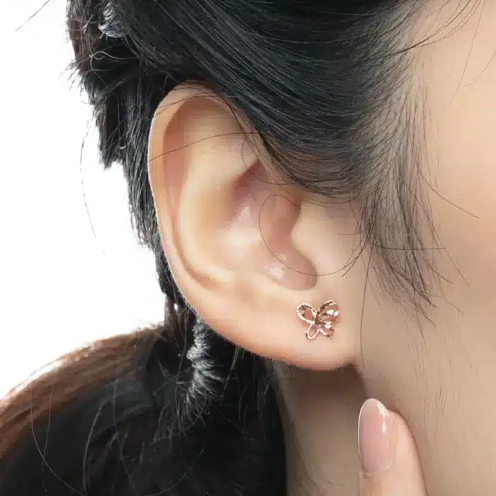 Aflutter 14K Rose Gold Loca Earrings