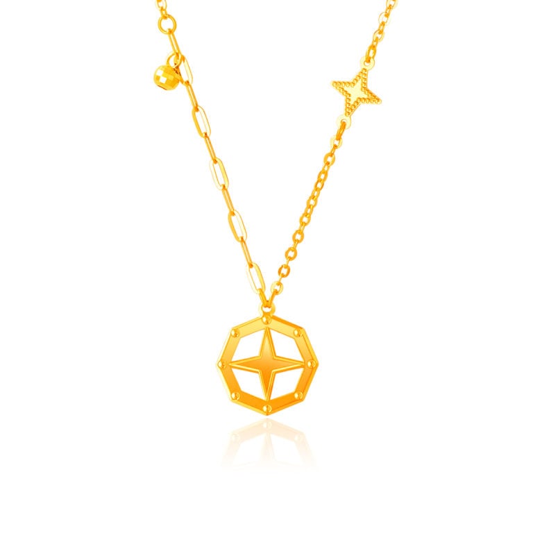 SK 916 Razzle Dazzle Gold Medley Necklace