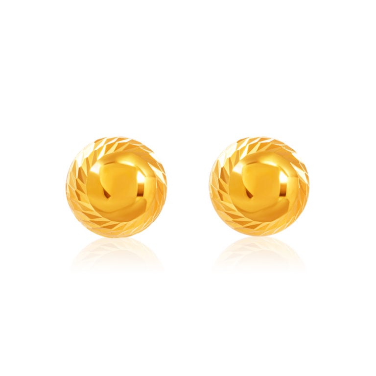 SK 916 Sparkle and Shine Stud Gold Beaded Earrings for women