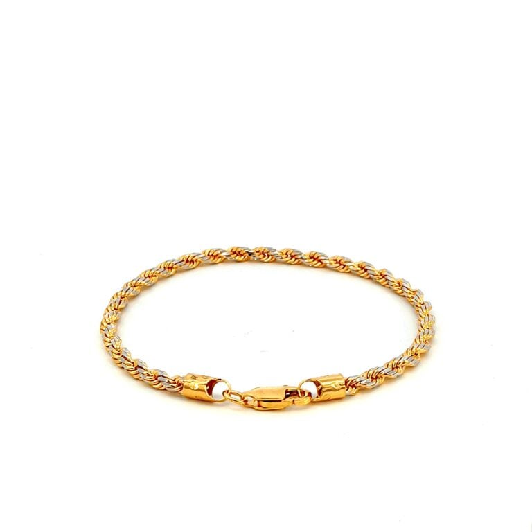 SK BRACELET FOR WOMEN DUOTONE a bracelet with two tones of gold and white gold in 916 gold