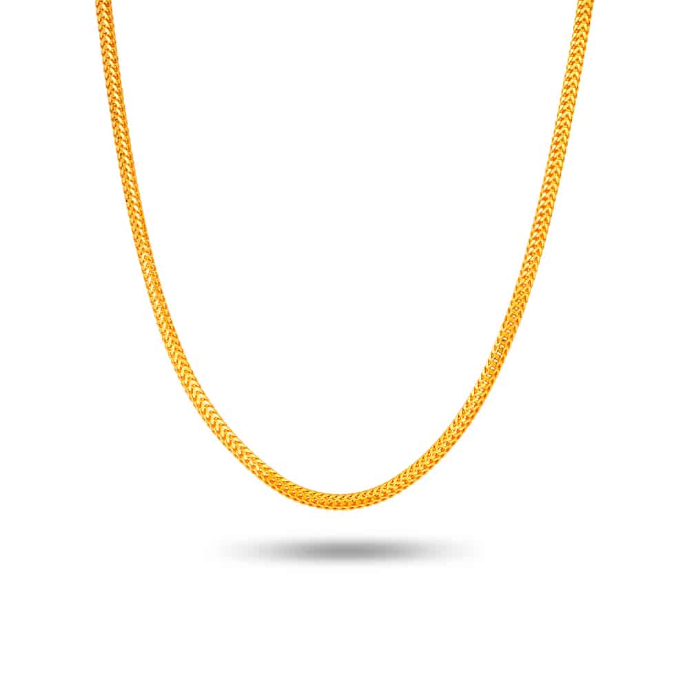 Glissade Rounded 916 Gold Chain in 916 Gold - SK Jewellery