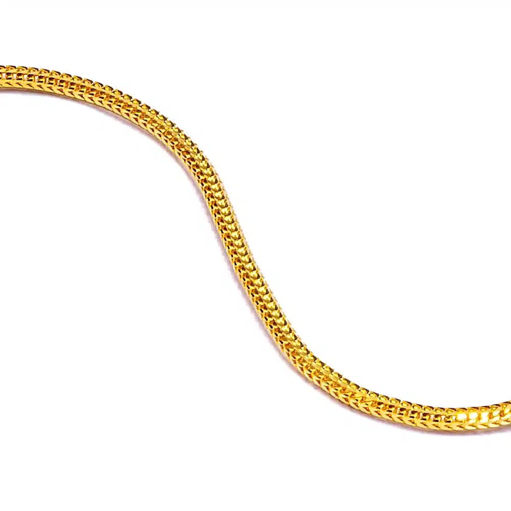 Glissade Rounded 916 Gold Chain in 916 Gold - SK Jewellery