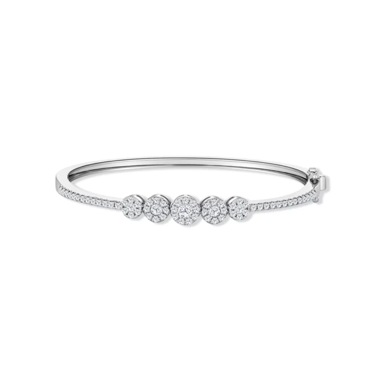 CIRA 14k white gold diamond BANGLE