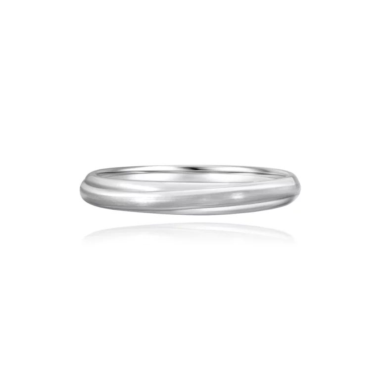 SK mens wedding rings in platinum with a stylish dual textured design