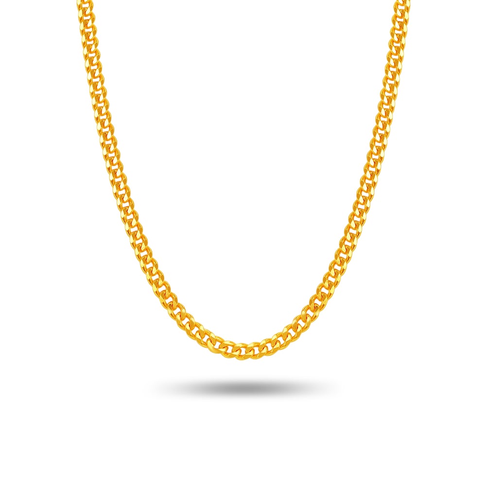 Curb Link 916 Gold Chain in 916 Gold - SK Jewellery