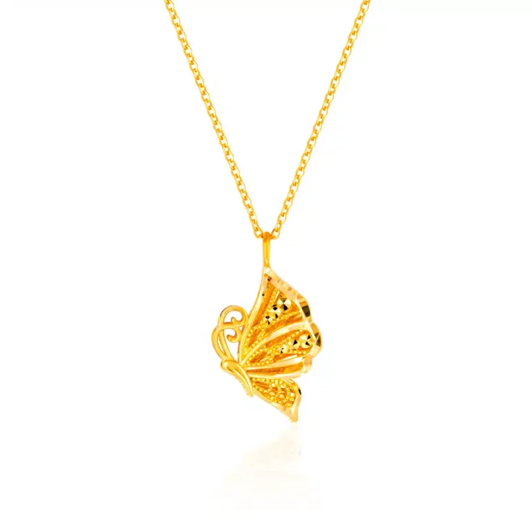 SK 916 CARIA GOLD PENDANT & NECKLACE FOR WOMEN