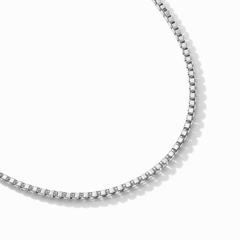 14K White Gold Box Chain in 14K Gold - SK Jewellery