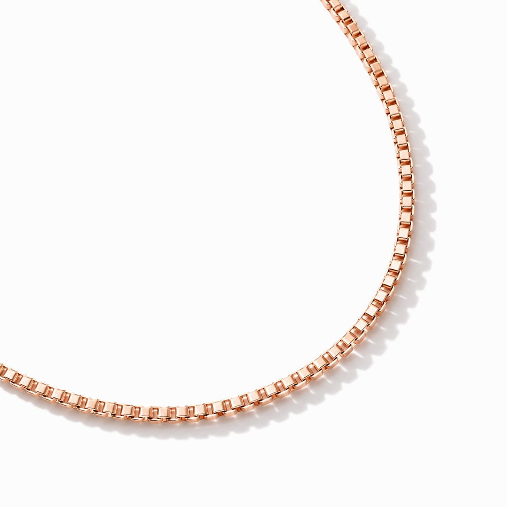 10K Rose Gold Box Chain in 10K Gold - SK Jewellery
