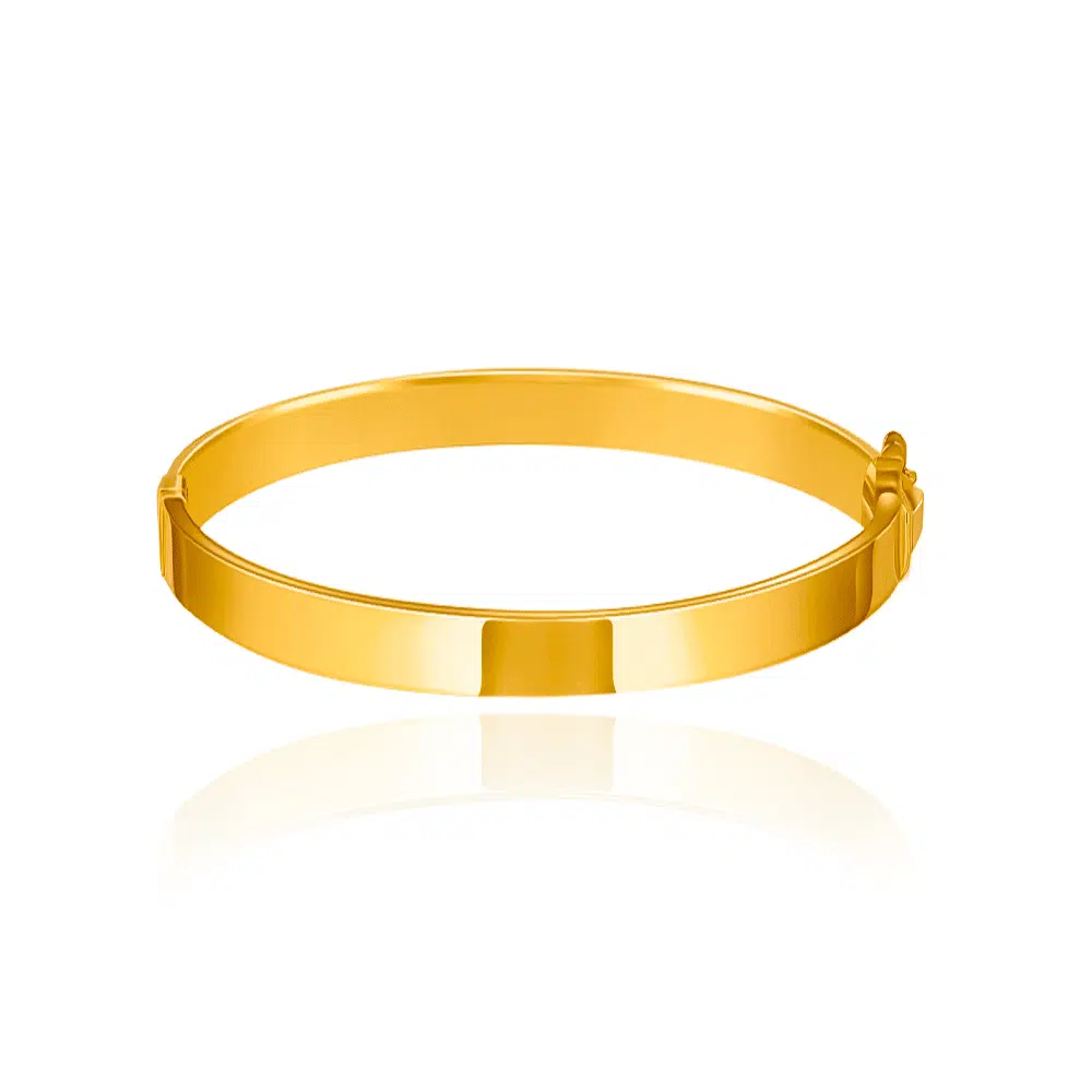 Thick 916 Classic Gold Bangle as 50th anniversary gift for wife