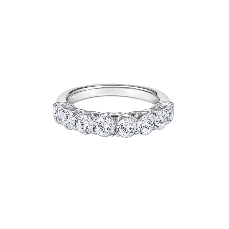 SK WEDDING BAND DIAMOND RING in eternity design in 18k white gold with lab grown diamonds for engagement STARLETT ELEGANT ETERNITY