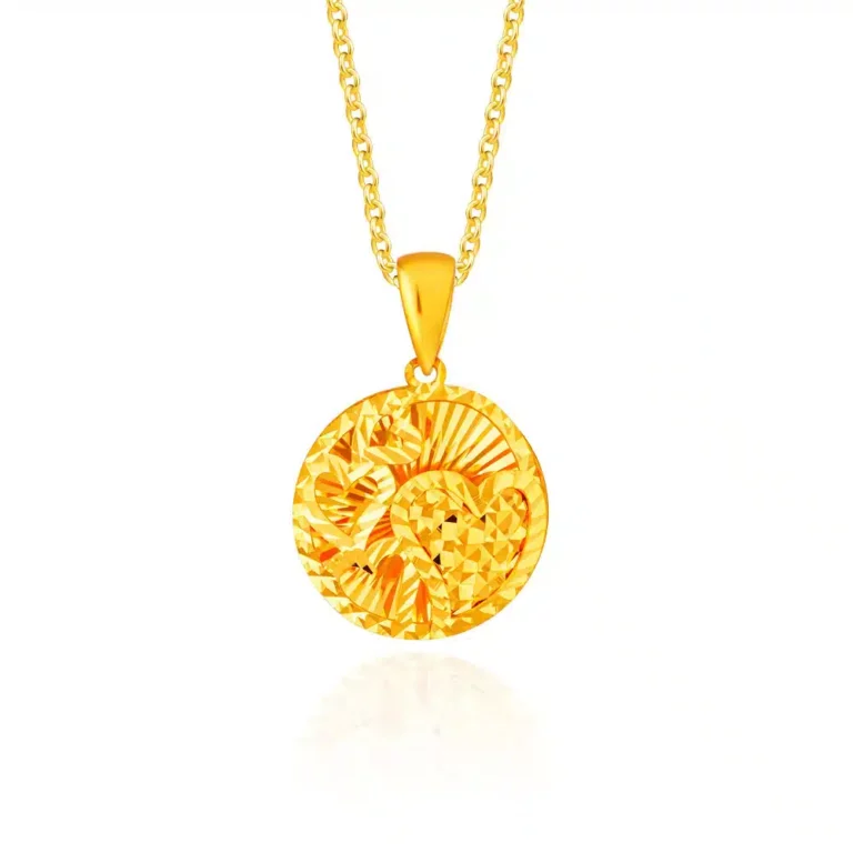 sk916 buoyant heart necklace for women
