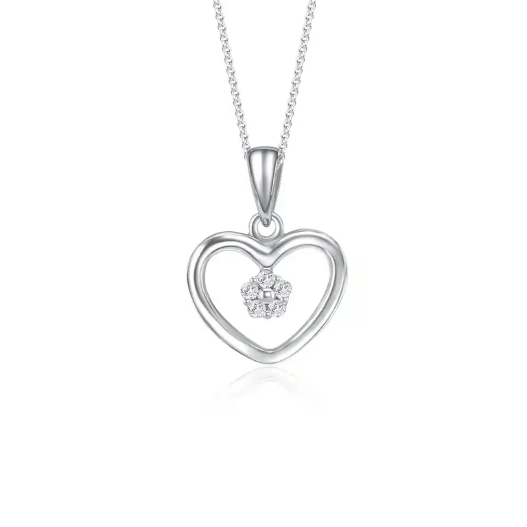 SK Jewellery Elegant heart shape diamond necklace for women