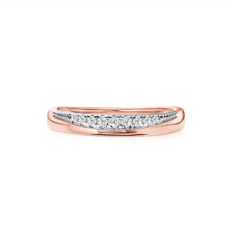 Love Wish Eternity Rose Gold Diamond Wedding Ring Malaysia