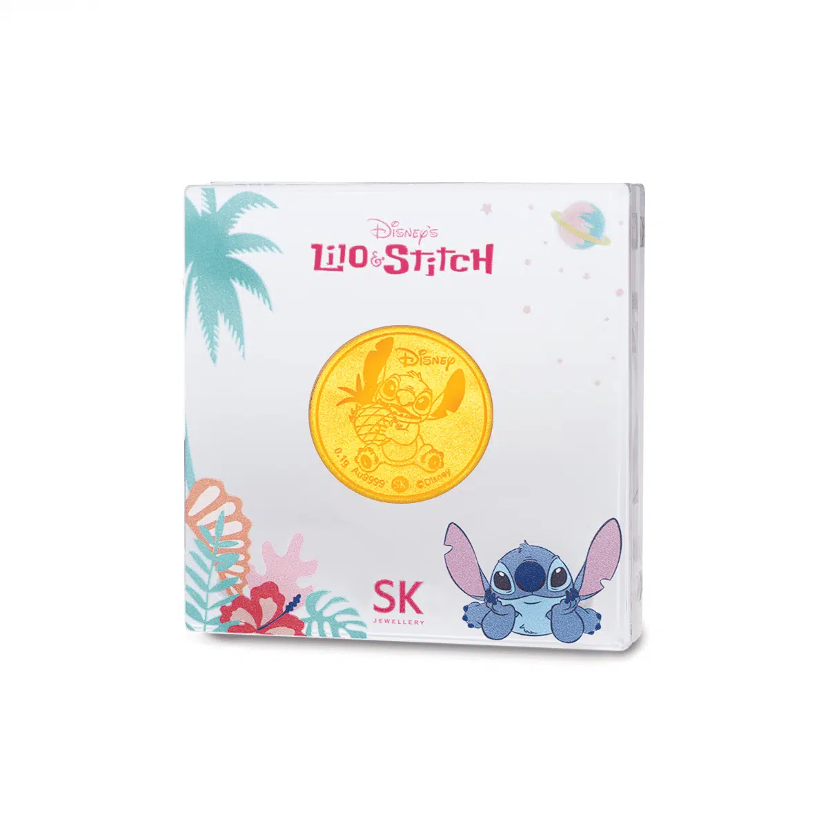 Disney's Lilo & Stitch 999 Pure Gold Coin (0.1G) | SK Jewellery