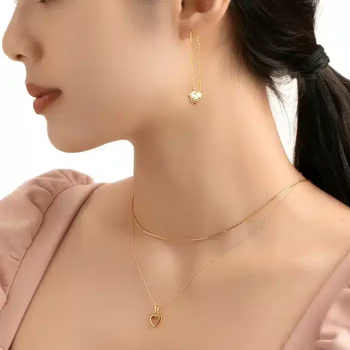 SK 916 Dangle Heart Earring