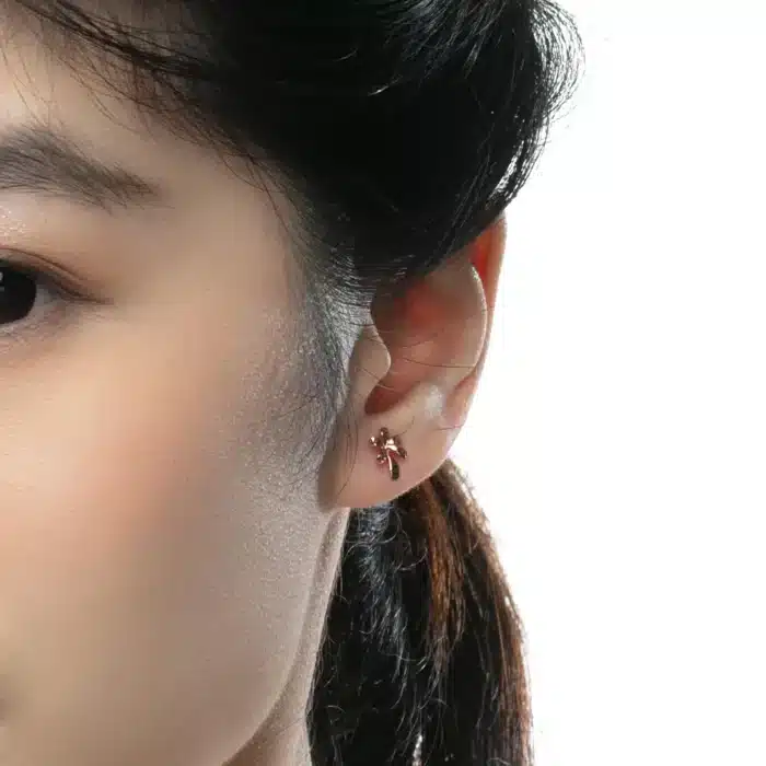 Palm Tree 14K Rose Gold Earrings