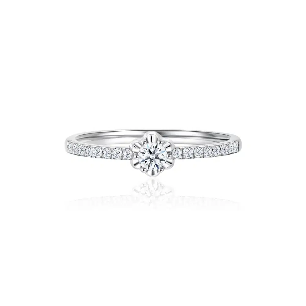 Sk Band Rings Floral Sparkle Ring - SK Jewellery