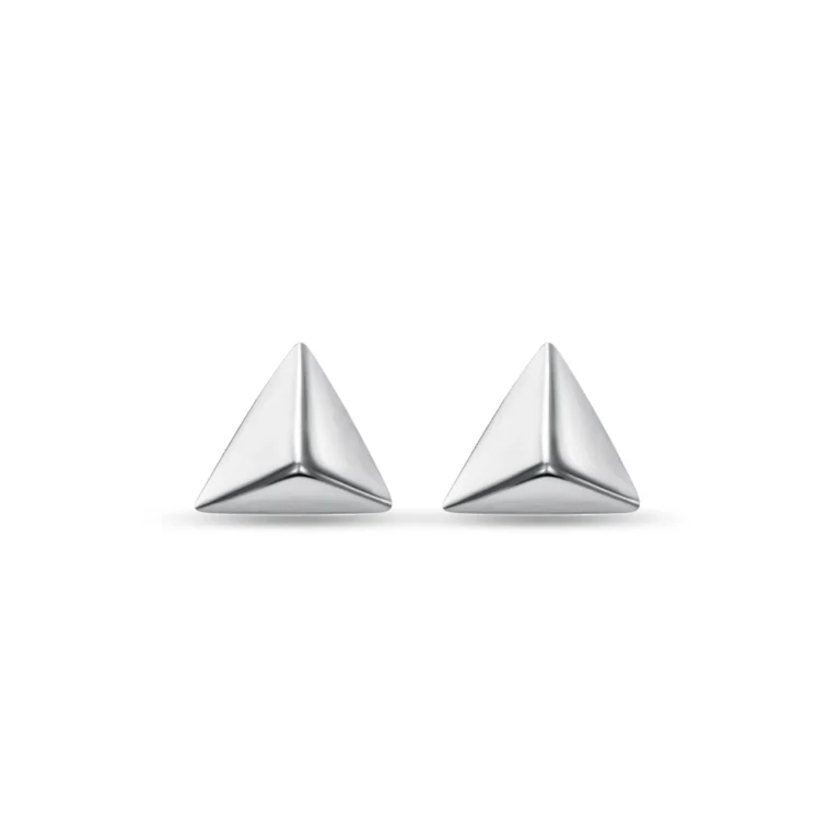 10K White Gold Stud Earrings