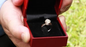 solitaire diamond engagement ring