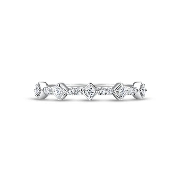 Bejeweled Eternity Diamond Wedding Ring in white gold