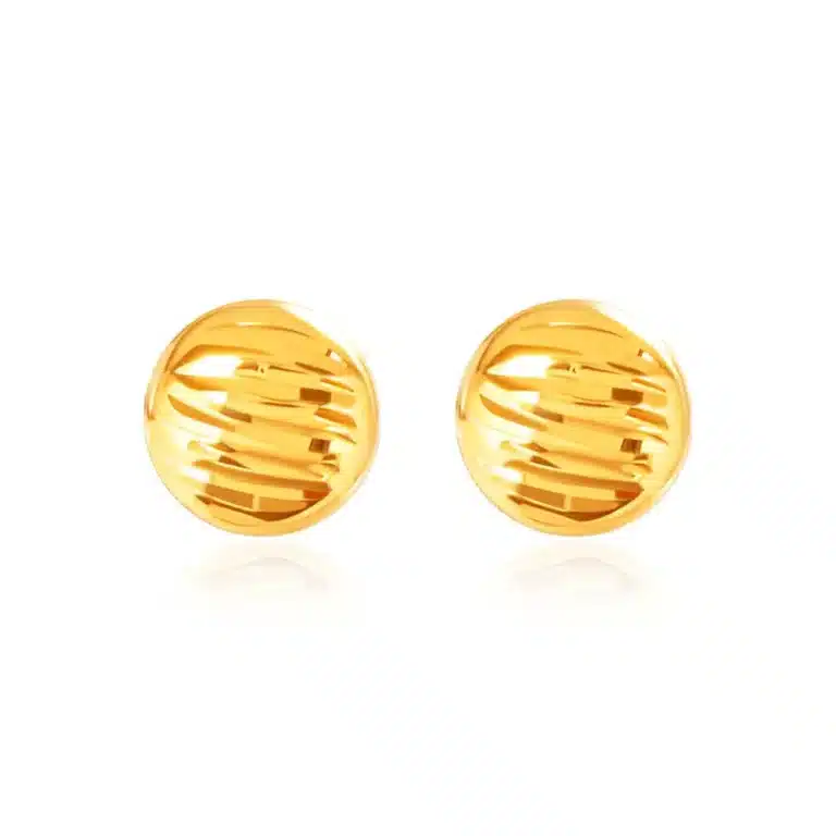 SK earrings malaysia in 916 gold material with a bead design as a stud earrings