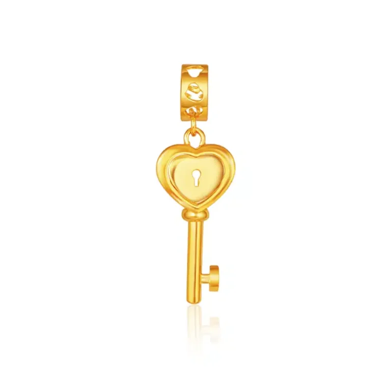 916 gold key bracelet charm