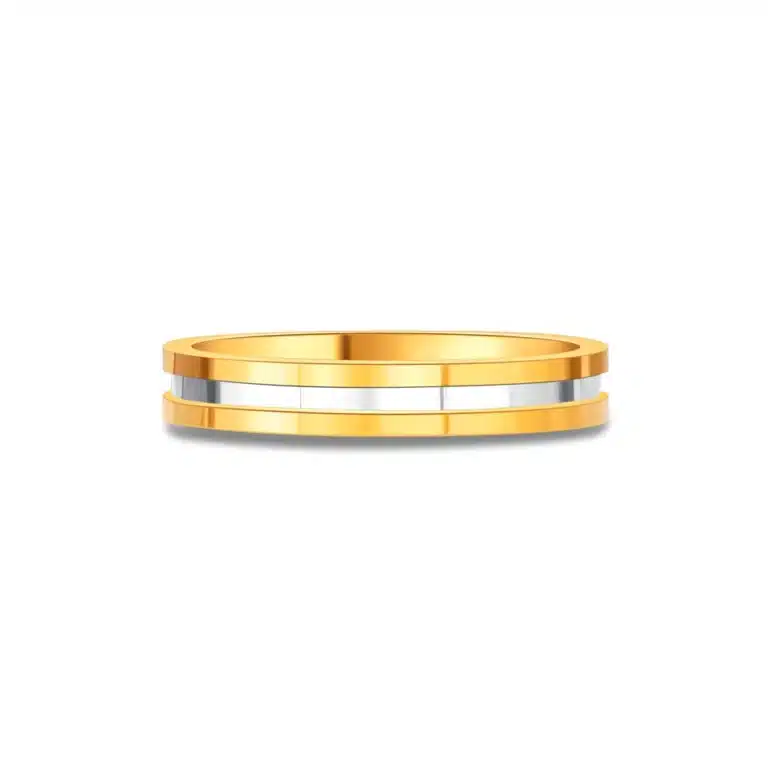 Everyday Duo Tone 916 Gold Wedding ring for men