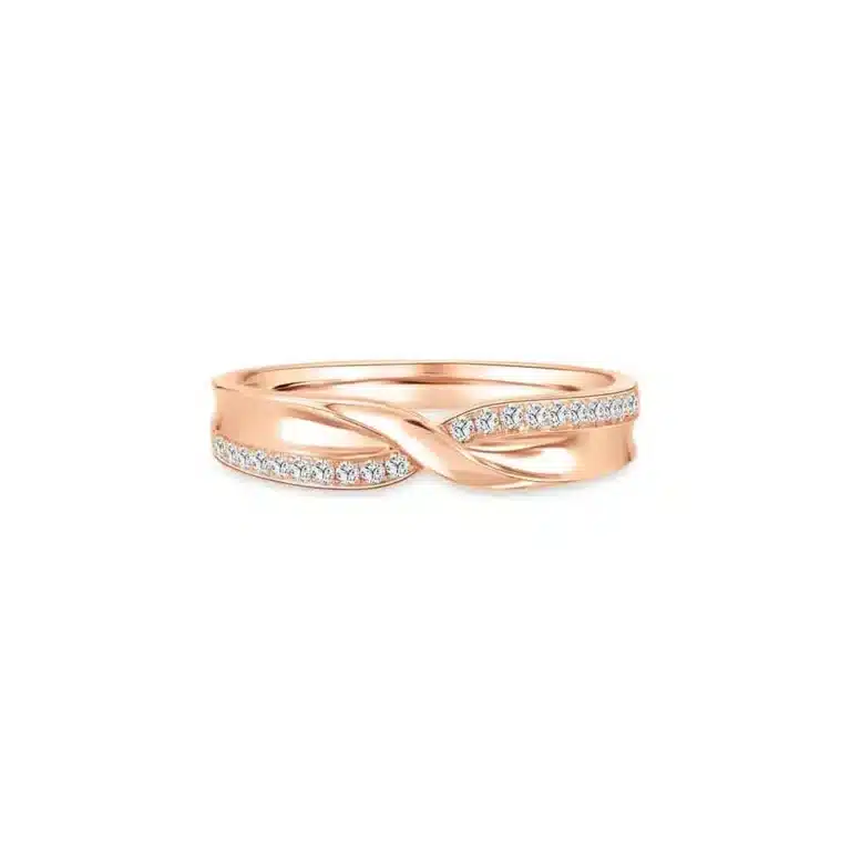 Momento Infinite Love Spark Rose Gold Diamond Wedding Band Malaysia