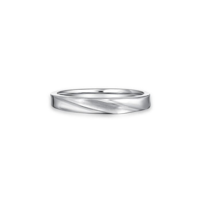 Momento Love Swirl White Gold Wedding Band