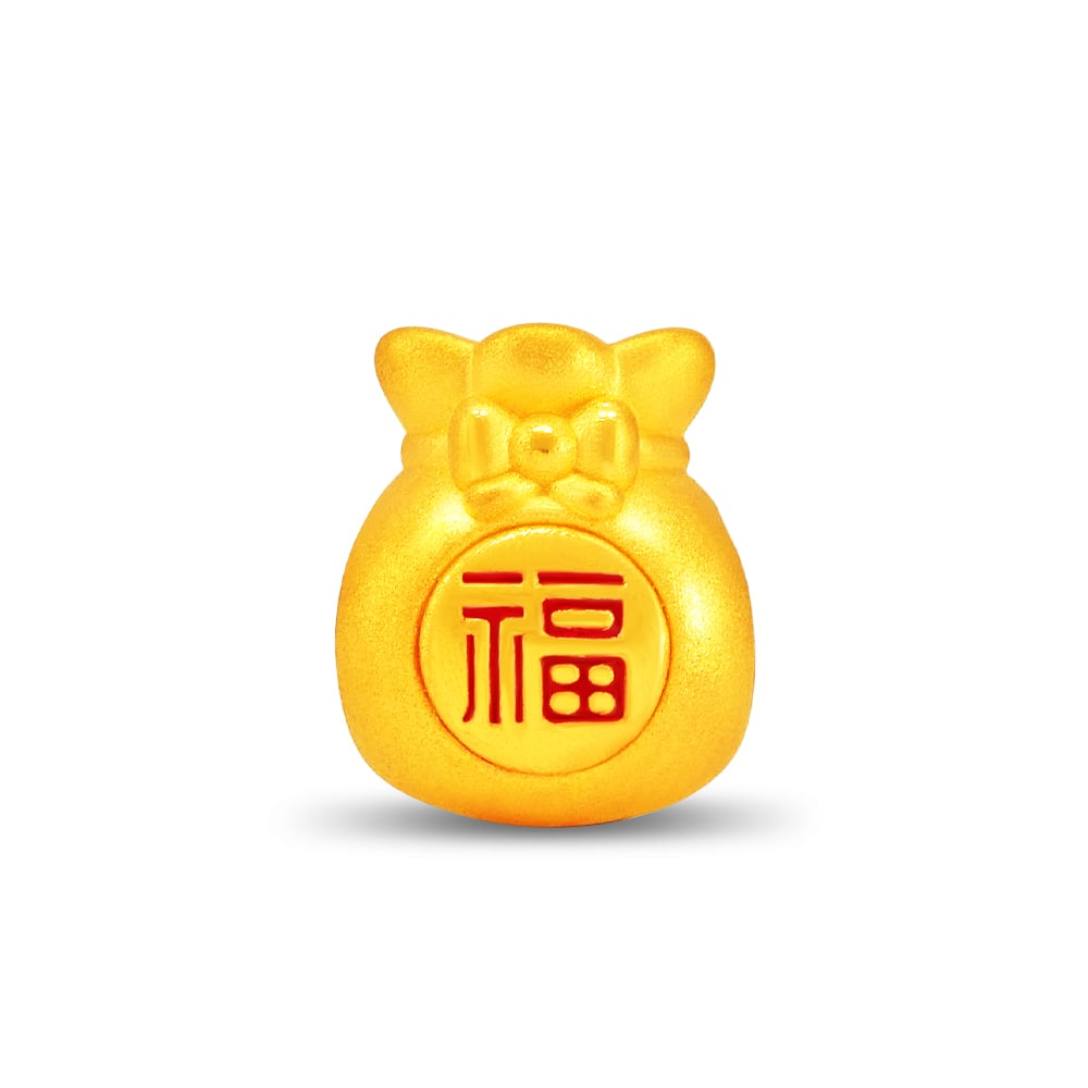 Auspicious Fu 999 Pure Gold Charm Bracelet in 999 Pure Gold - SK Jewellery
