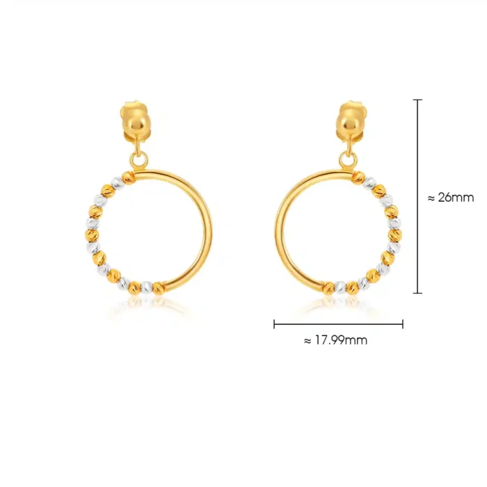 SK 916 Duotone Lola Gold Earrings