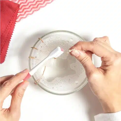 gently brush your diamond ring