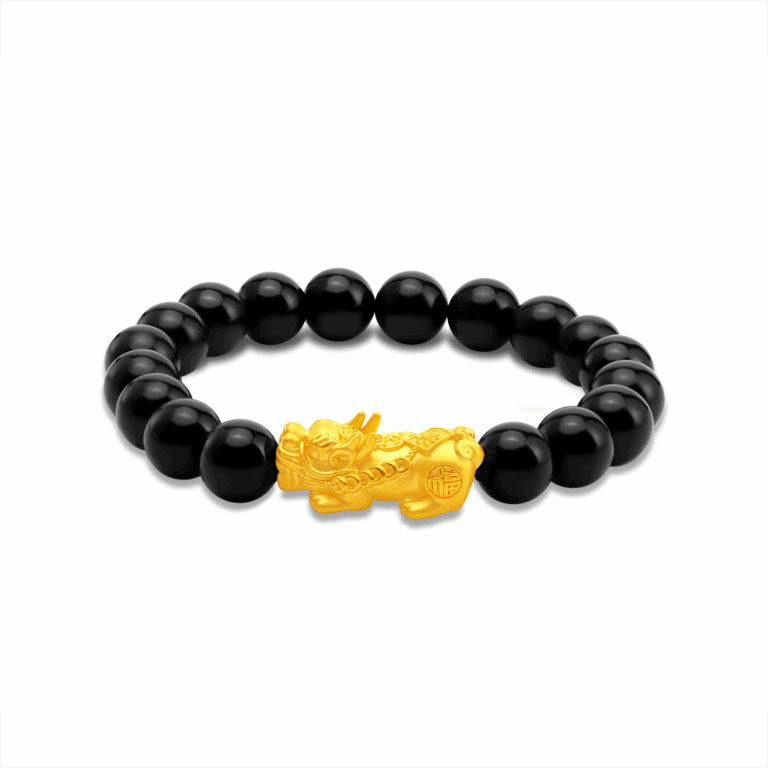 Path of Gold 999 Pure Gold Pixiu Bracelet for men & women