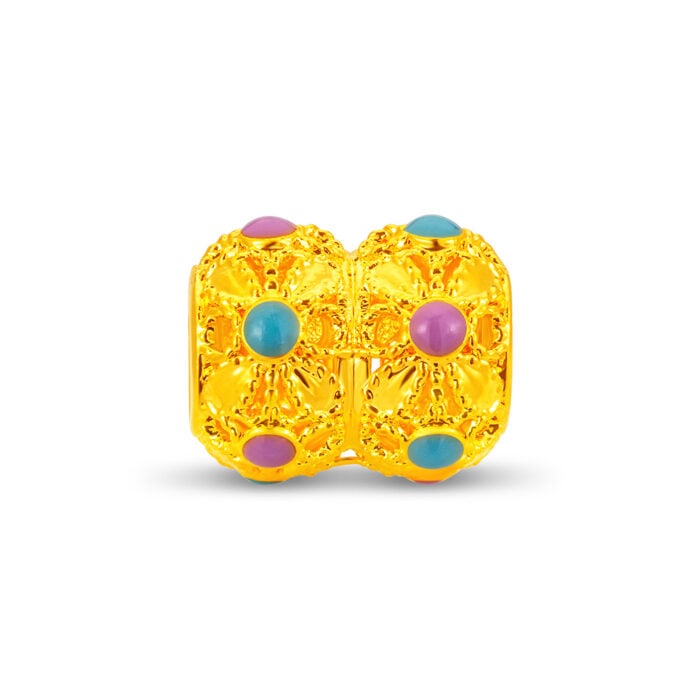 Celestial Bloom 999 Gold Charm
