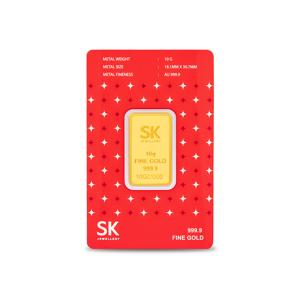 Merlion 999 Pure Gold Bar (10G) in 999 Pure Gold - SK Jewellery