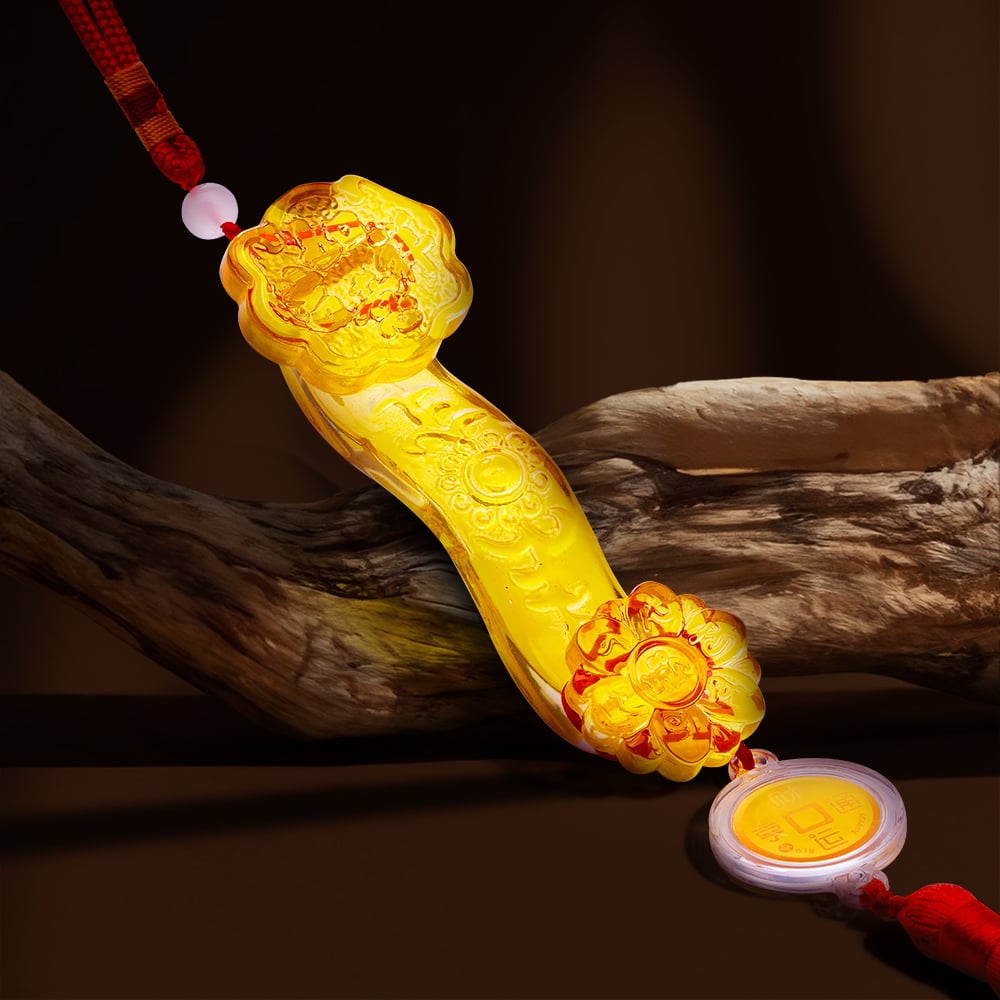 Ruyi Scepter of Prosperity 999 Pure Gold Ornament (0.005G) in 999 Pure Gold - SK Jewellery
